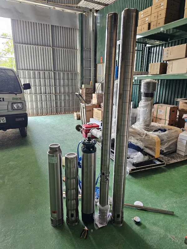 Bơm chìm giếng khoan đặt dưới mực nước