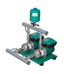 Hệ 2 bơm tăng áp biến tần PEROTAC 2IVT ống góp và bình tích áp – bomchinhhang.net